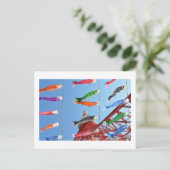 Carp Streamers (Koinobori) auf der Tokyo Tower Pos Postkarte (Stehend Vorderseite)