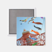 Carp Streamers (Koinobori) im Tokyo Tower Magnet (Vorderseite/Rückseite)