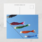 Carp Streamers (koinobori): Japan Postkarte (Vorne/Hinten)