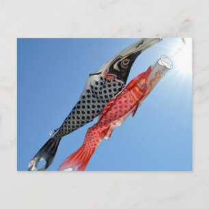 Carp Streamers (Koinobori): Tokio, Japan Postkarte