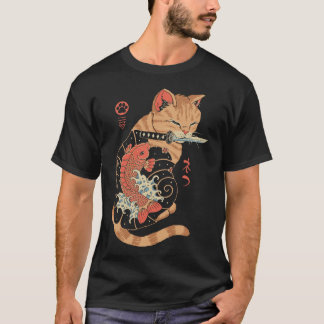 Carp Tattooed Cat T-Shirt