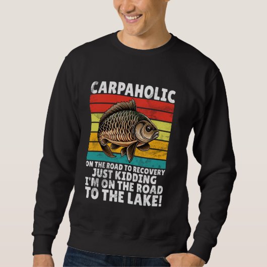 Carpaholic Karpfenfischen Sweatshirt (Vorderseite)