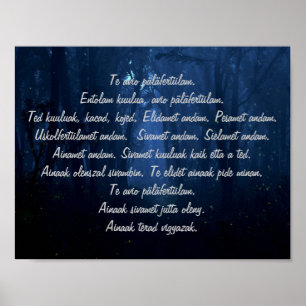 Carpathian Ritual Words Poster