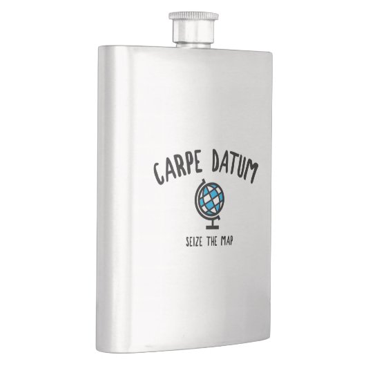 Carpe Datum Seize der Karte Flachmann (Rechts)