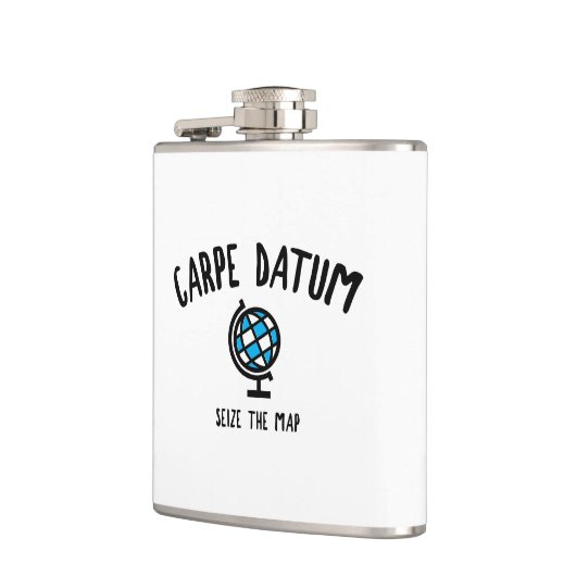 Carpe Datum Seize der Karte Flachmann (Links)
