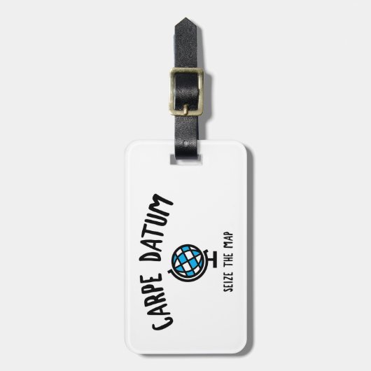 Carpe Datum Seize der Karte Gepäckanhänger (Vorderseite vertikal)