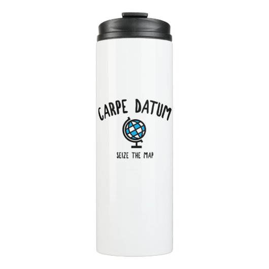Carpe Datum Seize der Karte Thermosbecher (Vorderseite)