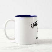 Carpe Datum Seize der Karte Zweifarbige Tasse (Links)