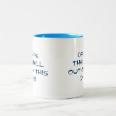 Carpe die Hölle aus diesem Diem heraus Zweifarbige Tasse (Mittel)