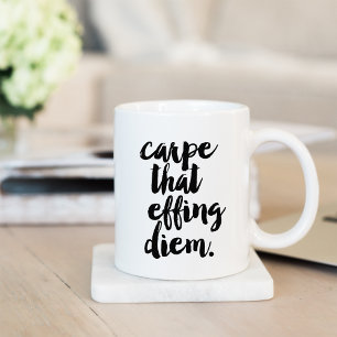 Carpe, die sich auf Diem Quote Tasse