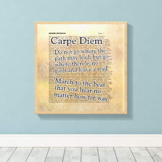 Carpe Diem and more - Leinwand Art Print (Insitu (Holzboden))
