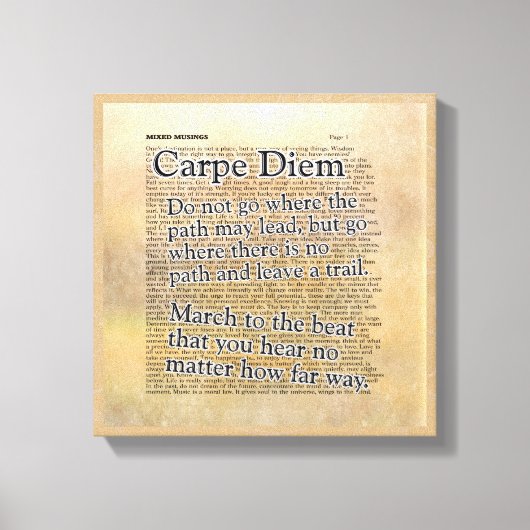 Carpe Diem and more - Leinwand Art Print (Vorderseite)