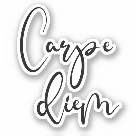 Carpe Diem Aufkleber (Vorderseite)