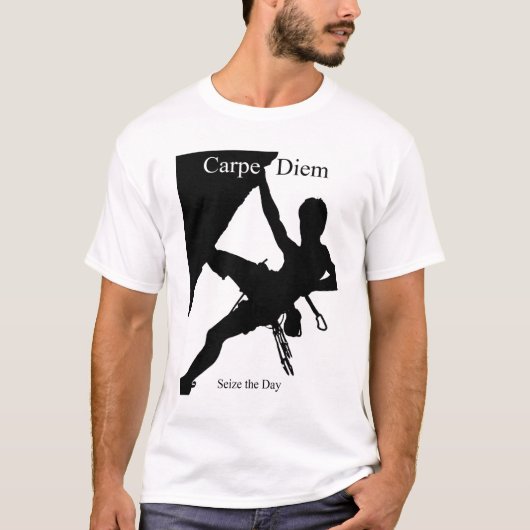 Carpe Diem Bergsteiger T-Shirt (Vorderseite)