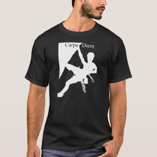 Carpe Diem Bergsteiger T-Shirt (Vorderseite)