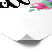 Carpe Diem - Blume - Weißes Poster (Ecke)