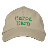 Carpe Diem Cap Bestickte Baseballkappe (Vorderseite)