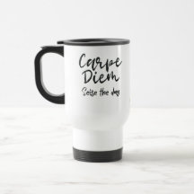 Carpe Diem Dark Academia Vintage-Typografie Kaffee