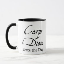 Carpe Diem Dark Academic Black and White Vintag