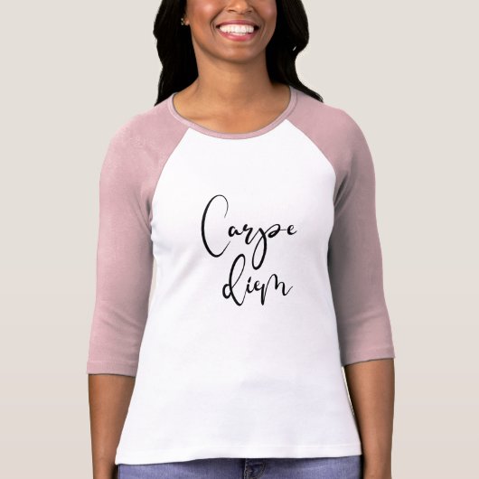 Carpe Diem der Baseball Frauen T-Shirt (Vorderseite)