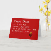 Carpe Diem - ein lustiges Geburtstaggedicht Karte (Gelbe Blume)