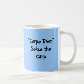 "Carpe Diem " ergreifen den Karpfen Kaffeetasse