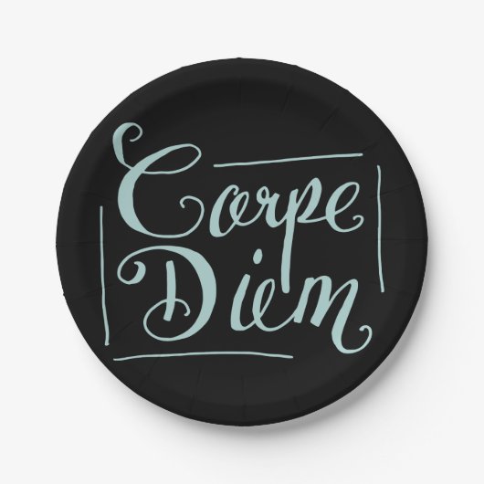 Carpe Diem Extravagant Pappteller (Vorderseite)