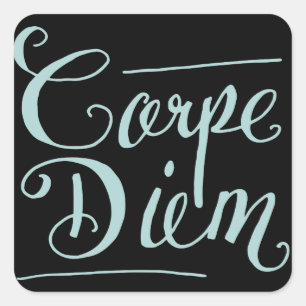 Carpe Diem Extravagant Quadratischer Aufkleber