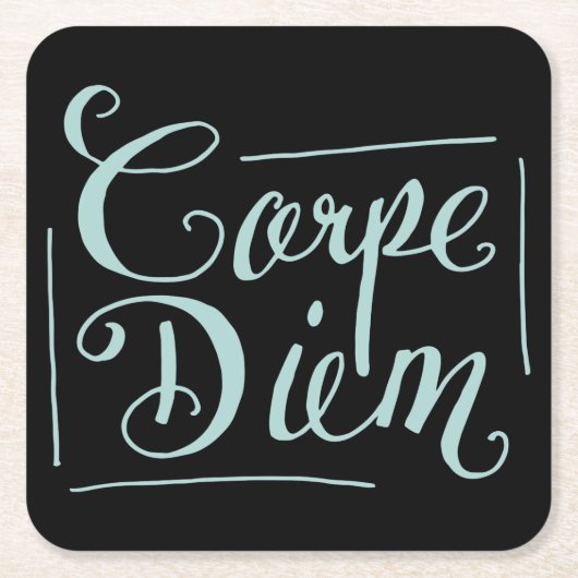 Carpe Diem Extravagant Rechteckiger Pappuntersetzer (Vorderseite)