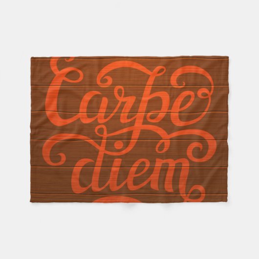 Carpe Diem Fleecedecke (Vorderseite (Horizontal))