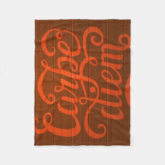 Carpe Diem Fleecedecke (Vorderseite)