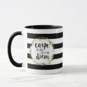 Carpe Diem Funny Inspiration Typografie Zitat Tasse (Links)