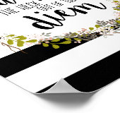 Carpe Diem Funny Inspiration Zitat Kunst drucken Poster (Ecke)