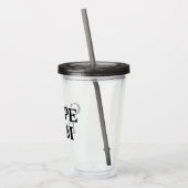 Carpe Diem gray acrylic tumbler Acryltrinkbecher (Links)