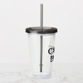 Carpe Diem gray acrylic tumbler Acryltrinkbecher (Rechts)