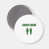 Carpe Diem (grüner Text, Junge und Mädchen) Magnet (Vorderseite/Rückseite)