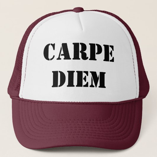 Carpe Diem Hut Truckerkappe (Vorderseite)