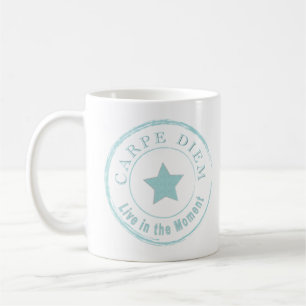 CARPE DIEM, im Augenblick Cooles Weiß leben Kaffeetasse