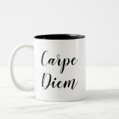 Carpe Diem | Inspirierend Slogan Quote Tasse (Links)