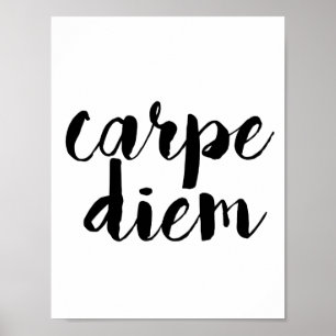 Carpe Diem inspirierend Zitat-Plakat Poster