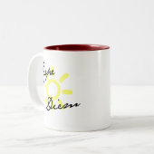 Carpe Diem Kaffee-Tasse Zweifarbige Tasse (Vorderseite Links)