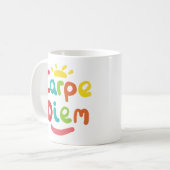 Carpe Diem Kaffeetasse (Vorderseite Links)
