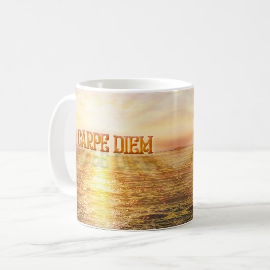 Carpe Diem Kaffeetasse (Vorderseite Links)