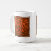 Carpe Diem Kaffeetasse (Vorderseite Links)