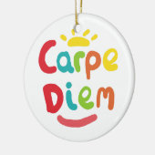 Carpe Diem Keramik Ornament (Links)