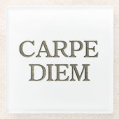 Carpe Diem Klarglas Untersetzer (Vorderseite)