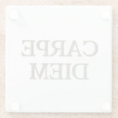 Carpe Diem Klarglas Untersetzer (Rückseite)