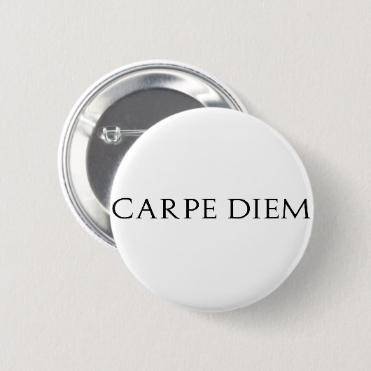 Carpe Diem Knopf Button (Vorne & Hinten)