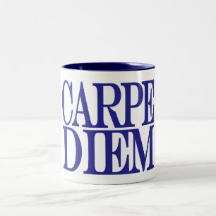 Carpe Diem lateinische Zitat-Tasse Zweifarbige Tasse