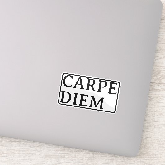 Carpe Diem lateinisches Zitat Aufkleber (Detail)
